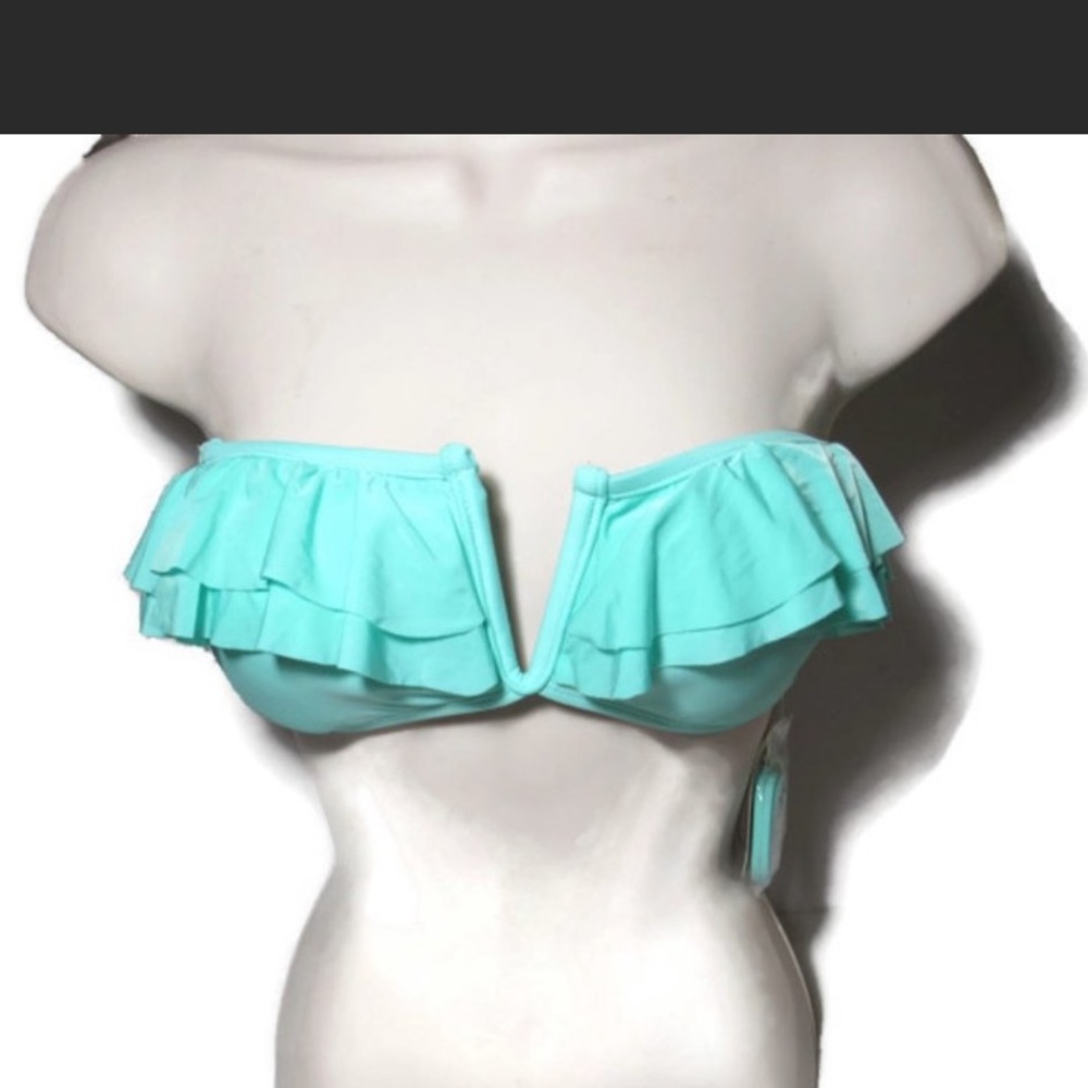 Forever21 mint green Ruffle bikini top swimsuit
